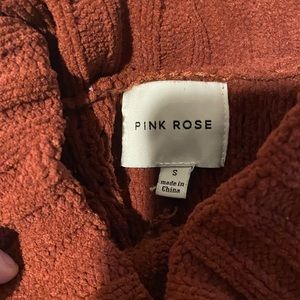 Pink Rose Cropped Sweater